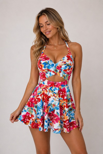 She Define Wrap Swim Dress