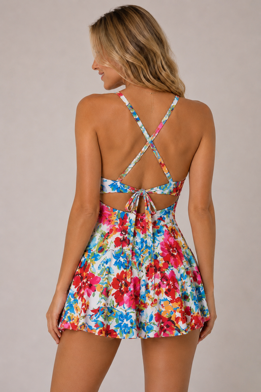 She Define Wrap Swim Dress